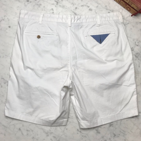 Club Room White Khaki Chino Flat Front Shorts 38 - Picture 6 of 9